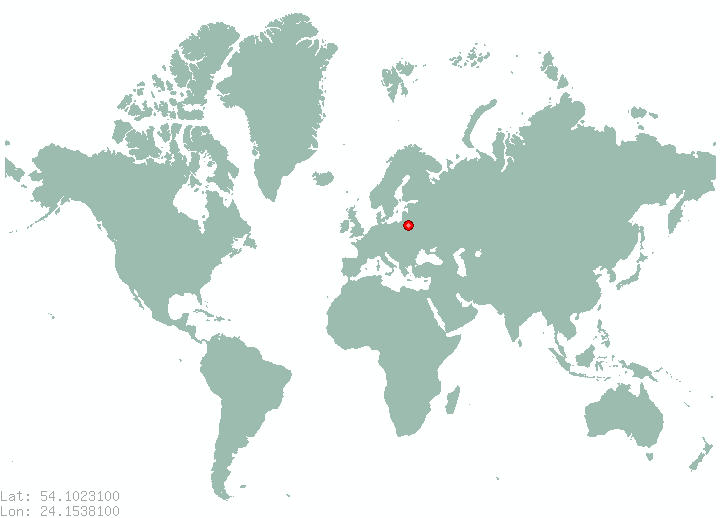 Ulciciai in world map